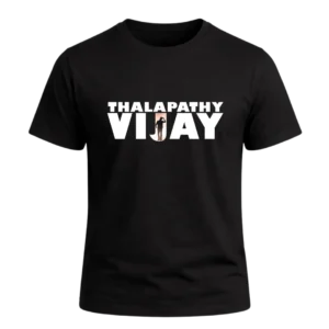 Vijay Front black t-shirt - ICustomyzo Thalapathy Vijay | Front Print